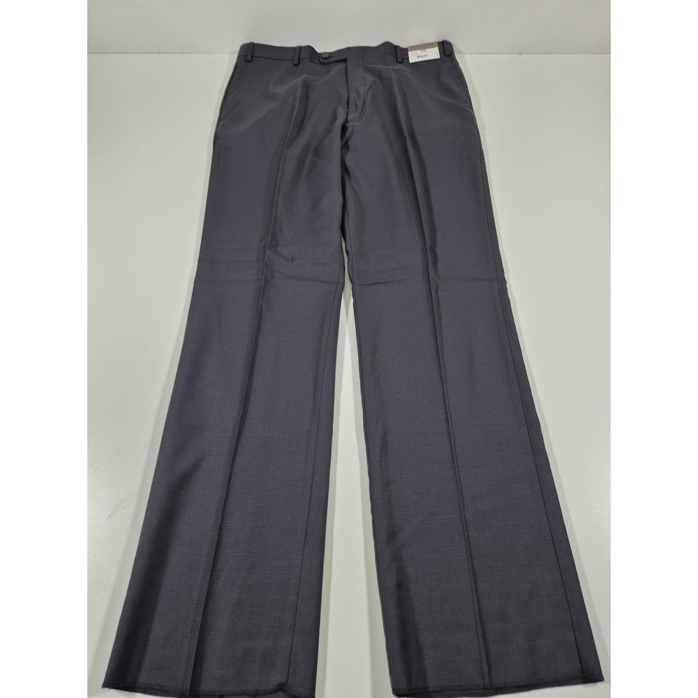Prontomoda Suit Pants Mens 38x36 Blue Wool Super 140s Merino Dress Formal NWT